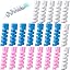 Blue, Pink, White,21pcs