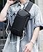 HOXSURY Sling Backpack USB Anti-Theft Waterproof Chest Daypack Casual Shoulder Bag (Black)