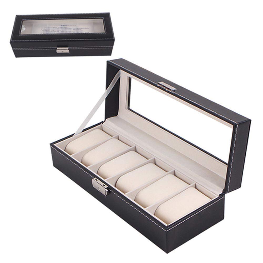 Porta Orologi In Legno Per 12 Orologi - Con Vetro E Cuscini Regolabili - Foto 9