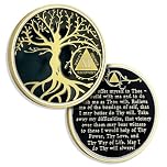 11 Years Sobriety Chip Tree of Life AA Coins and Medallion Alcoholics Anonymous Coin Recovery Anniversary Token Sobriety Gifts for Women Men