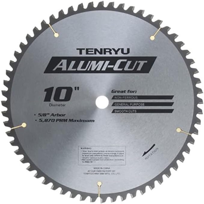 Tenryu AC-25580DN 10" x 80T x 5/8" Arbor Alumi-Cut Blade