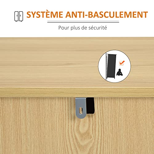 Buffet cuisine 120 cm 3 tiroirs étagères réglables HOMCOM