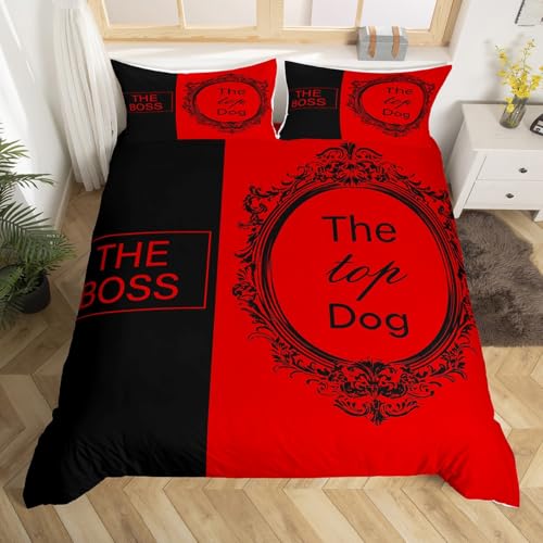 Erosebridal Boss Black Red Duvet Cover Set Bedding Set King Size