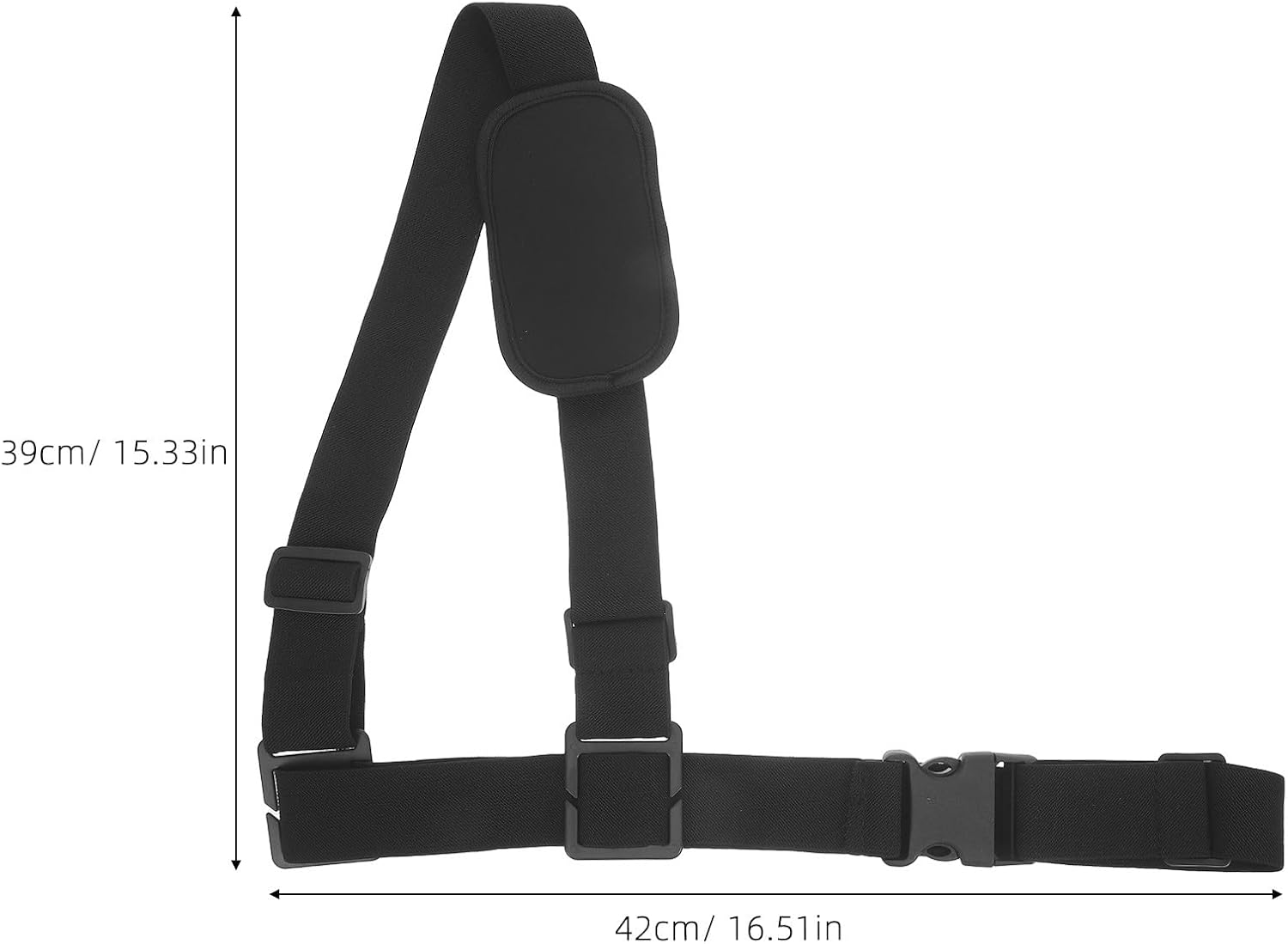 Radio Chest Harness Strap - Body Worn Camera Single Shoulder Harness with Elastic Band and Buckle - Interphone Chest Strap for Event Police Firefighter