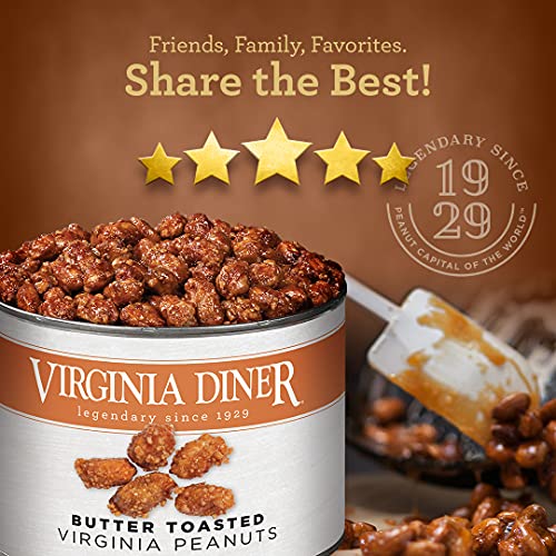 Ultimate Favorites Bundle - Salted Peanuts, Old Bay Peanuts, Butter Toasted Peanuts And Honey Roasted Cashews From Virginia Diner #TOP6