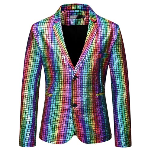Chaqueta de lentejuelas disco para evitar disfraces incómodos en fiestas de halloween