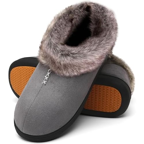 Hausschuhe Damen Herren,Pantoffeln Baumwolle Plüsch Wärme Weiche Herbst und Winter, Anti Rutsch Pantoffeln Hüttenschuhe Plüsch Warme Paare Slippers Hausschuhe Männer Drinnen Outdoor/Indoor 7 Mishansha Winter Hausschuhe Damen Memory Foam Plüsch Pantoffeln Frauen Kuschelige Baumwollhausschuhe rutschfest Slippers Grau Gr.39