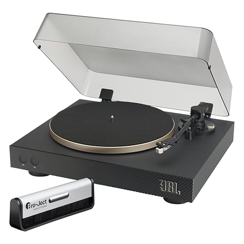 JBL Spinner BT AptX HD Bluetooth Turntable Bundle with Carbon...