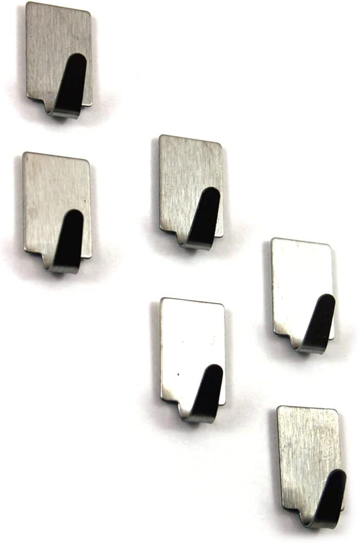 72-Piece Adhesive Stainless Steel Wall Hooks - Simple Coat Hangers Utility Hooks for Kitchen & Bathroom Towel nizer Durable and Stylish Design