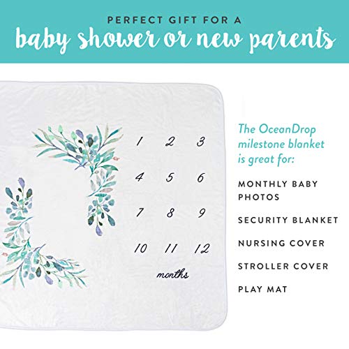 Ocean Drop - Baby Monthly Milestone Blanket I Baby Milestone Blanket I Baby Milestone Blanket Boy and Girl | Baby Months… - Image 8
