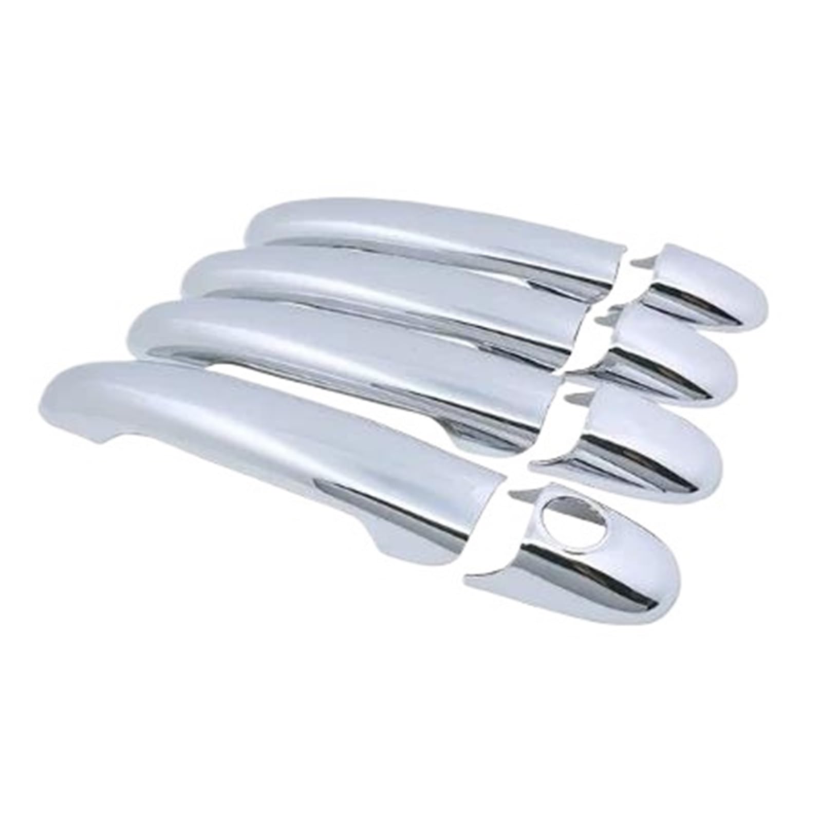 Yijiavsx 4Door 1 Keyholes Chrome Car Door Handle Cover Trim Catch Cap For Vw For Sharan For Scirocco 1995-2010 (4Door 1 Keyholes)