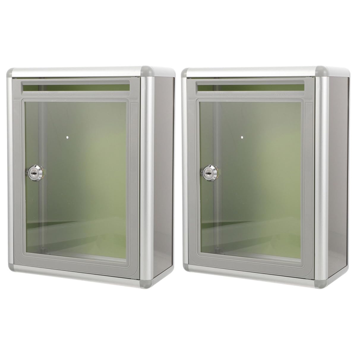 2 Piezas Buzón de Sugerencias de Oficina Transparente