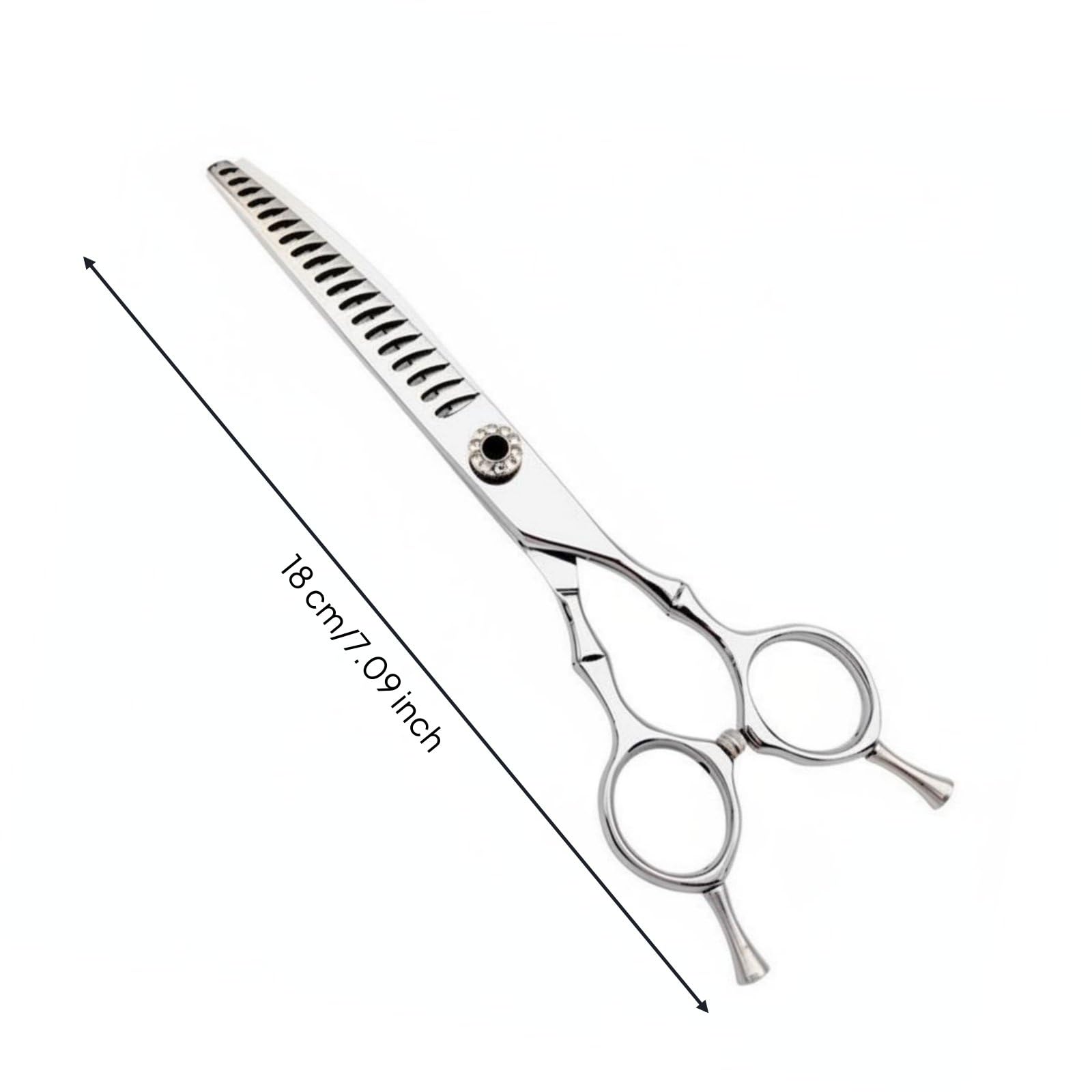 Tijeras Entresacar Mascota Acero 440C Tijeras ntadas Curvas Uso Fácil Arreglo Animal para Peluqueros Caninos, 6.5 Pulgadas