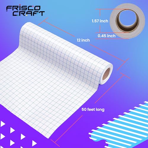 Image of Frisco Craft AT-65 Clear Transfer Tape for Vinyl 12 inch x 50FT