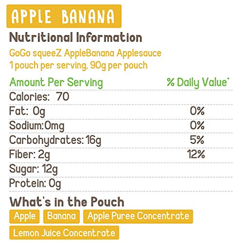 image for GoGo squeeZ Applesauce on the Go, Variety Pack (Apple/Banana/Strawberr