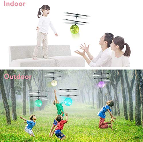 Flying Ball, UTTORA RC Flying Toy for Kids Boys Girls with Colorful Flashing LED Infrared Induction Helicopter Ball Toy Gift for Kids Indoor and Outdoor Games