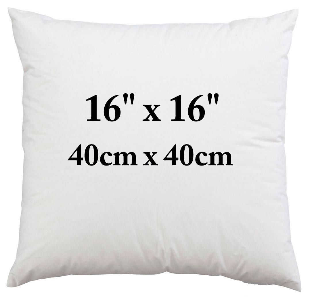 Casa D'Or Pack of 4-16" x 16" (40cm x 40cm) Quality Hypoallergenic Cushion Inner Pads, Pillow Insert Sham, Inners, Insert Fillers, Stuffer Hollow Fiber Cushion White Pads - Made In UK …