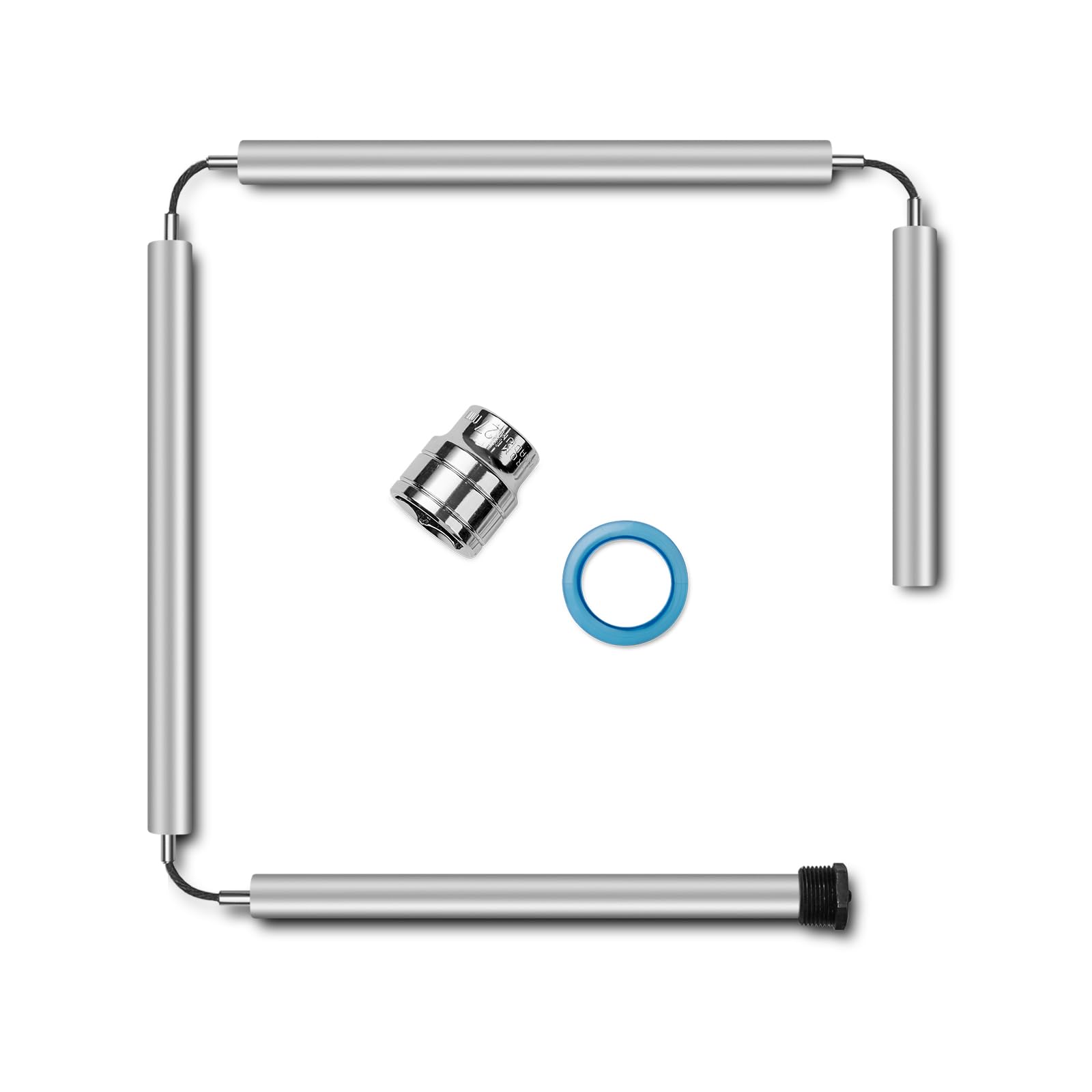 44" Flexible Magnesium Anode Rod, APOCHON Hot Water Heater Anode Rod for GE, Rheem, Reliance, Richmond, Kenmore Water Heater Includ 1-1/16" Hex Socket Tool and Teflon Tape