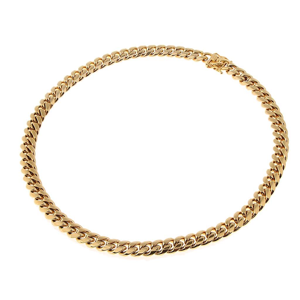 EXPORAStainless Steel Heavy Link Curb Cuban Chain Men's Punk Necklace 12mm 56cm