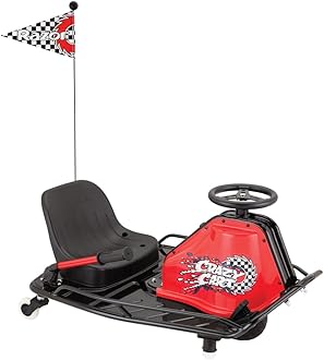 Crazy Cart Sport - 24V Electric Drifting Go Kart, Variable Speed, Up to 12 mph, Up To 40 Minutes of Continuous Use, Drift Bar for Controlled Drifts, Ages 9+