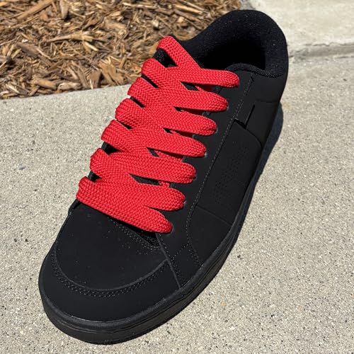 Image of BUCKLE CITY Thick Flat 3 /4 inch Wide Shoelaces Solid Color Strings for All Shoe Types - Chunky Fat Laces for Sneakers, Boots