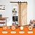 SKYSEN 30in x 84in Double Sliding Barn Doors with 6FT Single Track Bypass Barn Door Hardware Kit, Unfinished Spruce Wood, Save Spacing, Easy to Install, Maximum Fit 49in Openning.(30-84-6FT-DGJ)