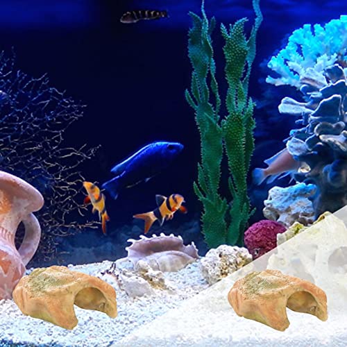 Réptil Rock Hide Cave - Decoração de aquário de esconderijo de peixes peque | Decoração de aquário P