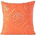 Eyes of India - Naranja Espejo Bordado Decorativo Sofá Funda Manta Cojín Boho Bohemio India - Naranja, Naranja, 16 X 16 in. (40 X 40 cm)