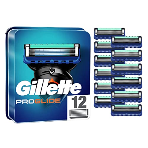 Gillette ProGlide Rasierklingen, 12 Ersatzklingen für Nassrasierer Herren mit 5-fach Klinge