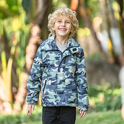 Image of Waterproof Kids Rain Jackets With Hood,Lightweight Toddler Raincoat For Boys Girls,Kids Clothes Windbreaker Jacket