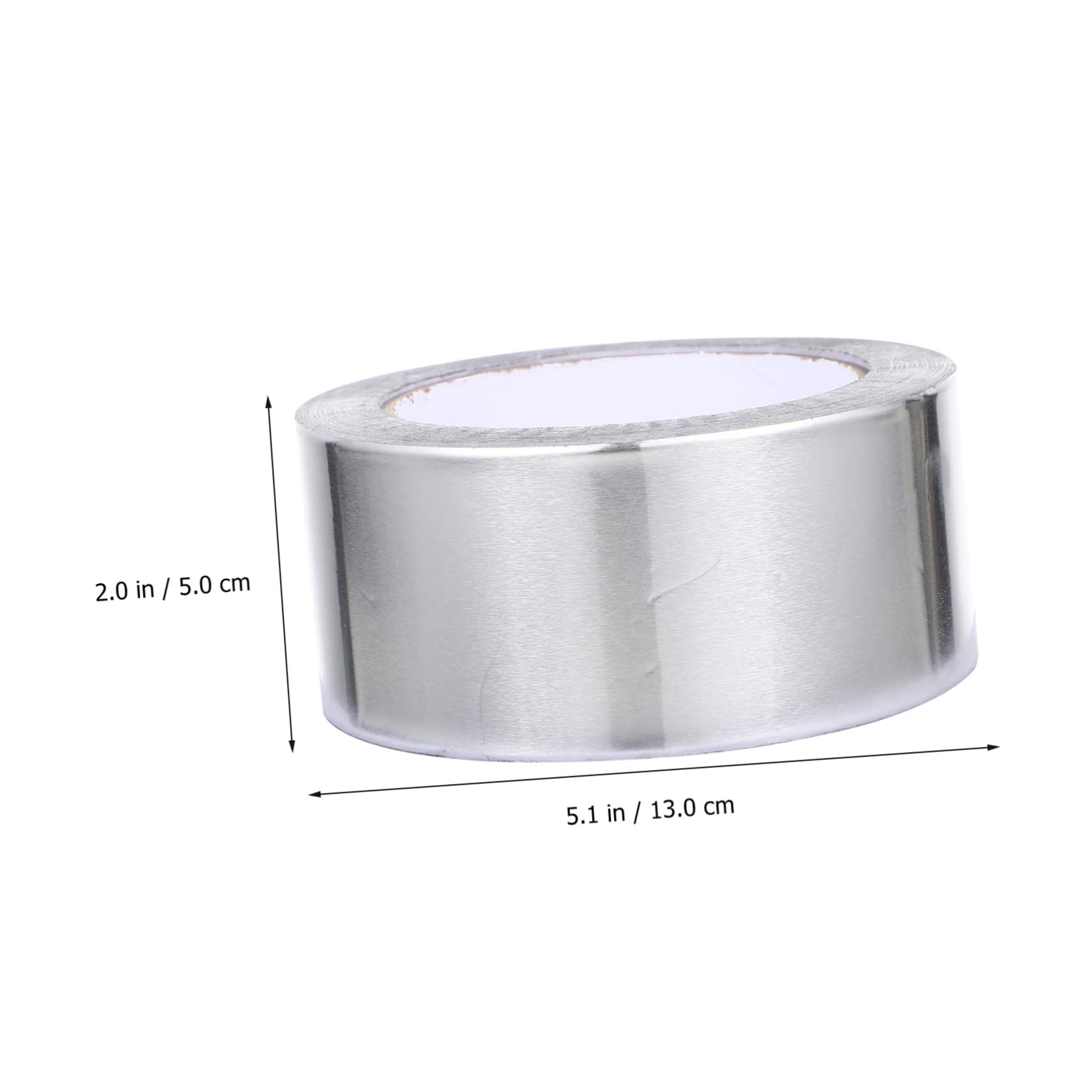 Ruban Adhésif Aluminium 2 Rouleaux, Résistant Chaleur, Argenté