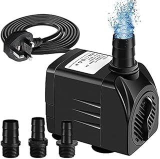 Submersible Pump,Eendoos Aquarium Water Pumps 300Gph 1800L/H 25W with 3 Nozzles for Pet Fountains, Aquarium, Fish Tank, Pond, Gardens,Statuary, Hydroponics, Garden Water Feature