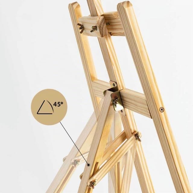 Staffelei Holz 175 cm Leinwand Ständer Stativ Zum Malen Und Ausstellen Feldstaffelei Atelierstaffelei Für Kuntsmalerei Künstler Werbung Schilder Hochzeit Höhenverstellbar 10 bis 125 cm