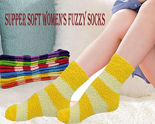 Different Touch 6 Pairs Pack Super Soft Cozy Fuzzy Winter warm Non Skid Hospital home bed Sleeping Slipper Socks3