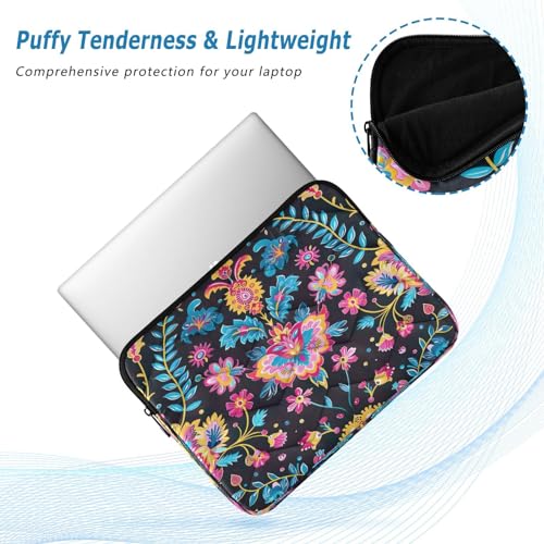 Funda para portátil 13-14 pulgadas con patrón floral impermeable miniatura 5