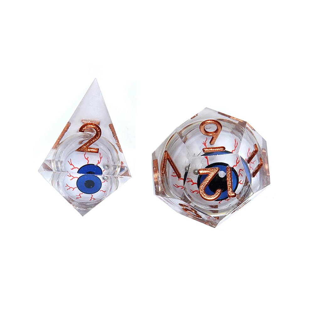 Sarini DND Dragon Eye Dice Dice Set Resin Sharp Edged Dice Set including Gift Box - Image 3