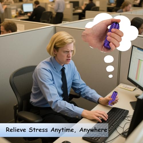 Image of Little Ouchies Pain Fidget, Portable Stim Tools for Adults, 3D Printed Fidget Toys for Anxiety and Stress Relief (Rainbow-A)