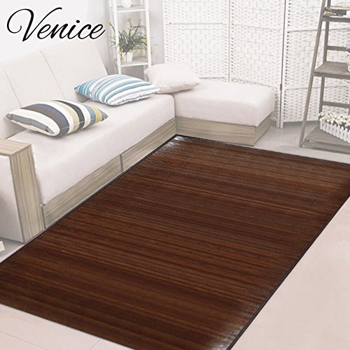 Clevr Natural Bamboo 6' X 9' (72"x108") Floor Mat, Bamboo Area Rug