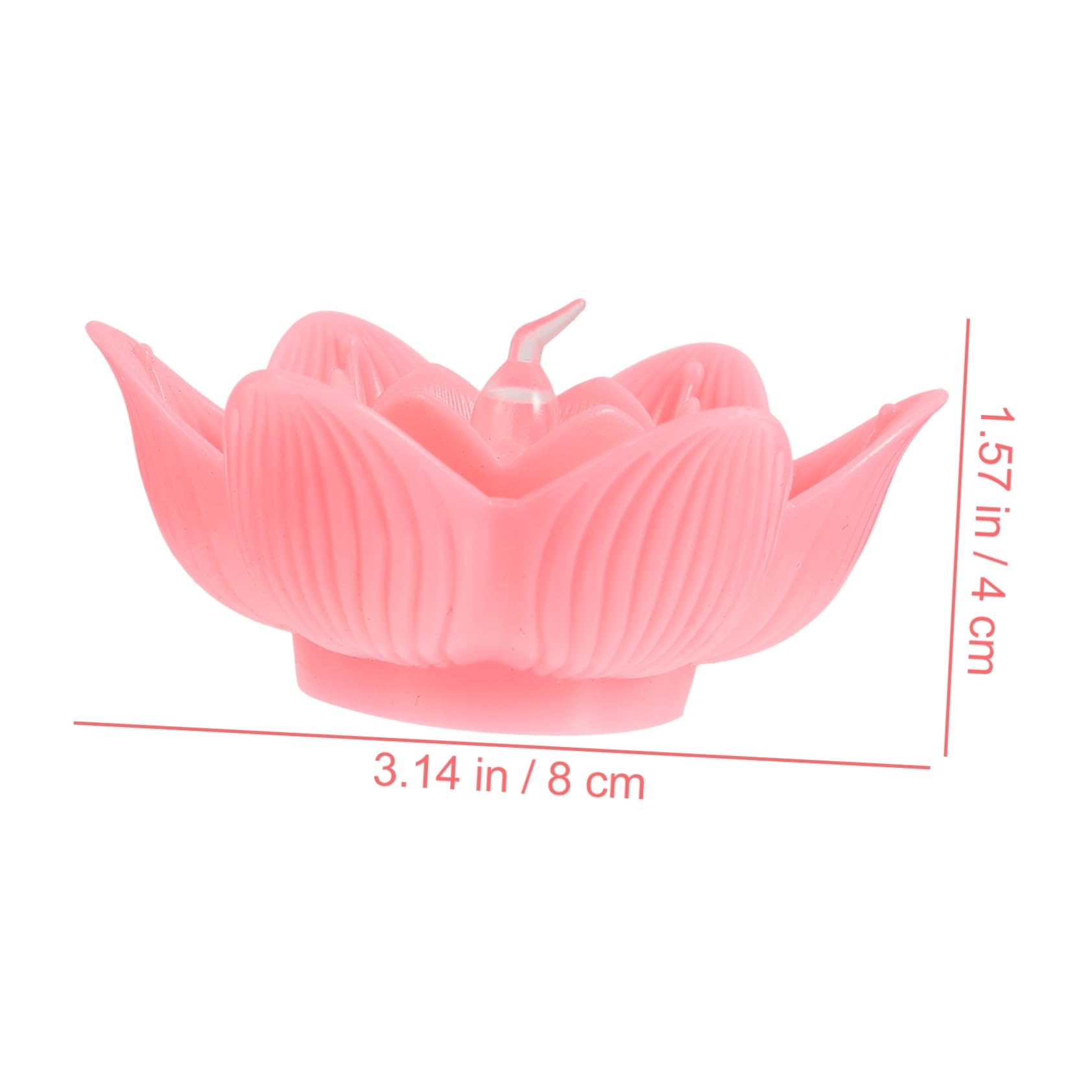 Mikikit 6Pcs LED Lotus Shaped Lamp Creative Desktop Light Decor for Meditation Prayer and Relaxation Soft Shell Design