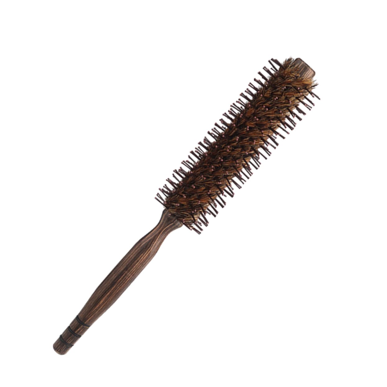 FRCOLOR 4 cepillos de pelo de cerdas slico clips para el pelo, accesorios para el pelo, pequeño cepillo redondo, cepillo para el pelo grueso, cepillo de pelo de madera, peine de pelo