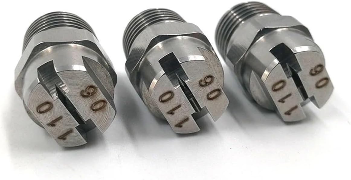 Flat Fan Nozzle Stainless Steel Flat Fan Nozzle 3/4 Inch BSPT Male Thread HVV Series 95 Degree Spray Angle for Cleaning(3 of 4 inch code2.4)