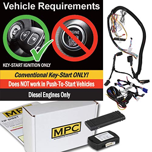 MPC Plug & Play Smartphone or Factory Remote Activated Start Kit Compatible with 2011-2016 Ford F-350 Diesel Only - w/T-Harness