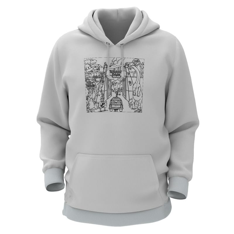 Cotton Hoodie for Men & Women | 350 GSM 100% Pure Cotton Outfit |Graphic Printed Casual Wear |Jurassic-Park-1|-picture-43