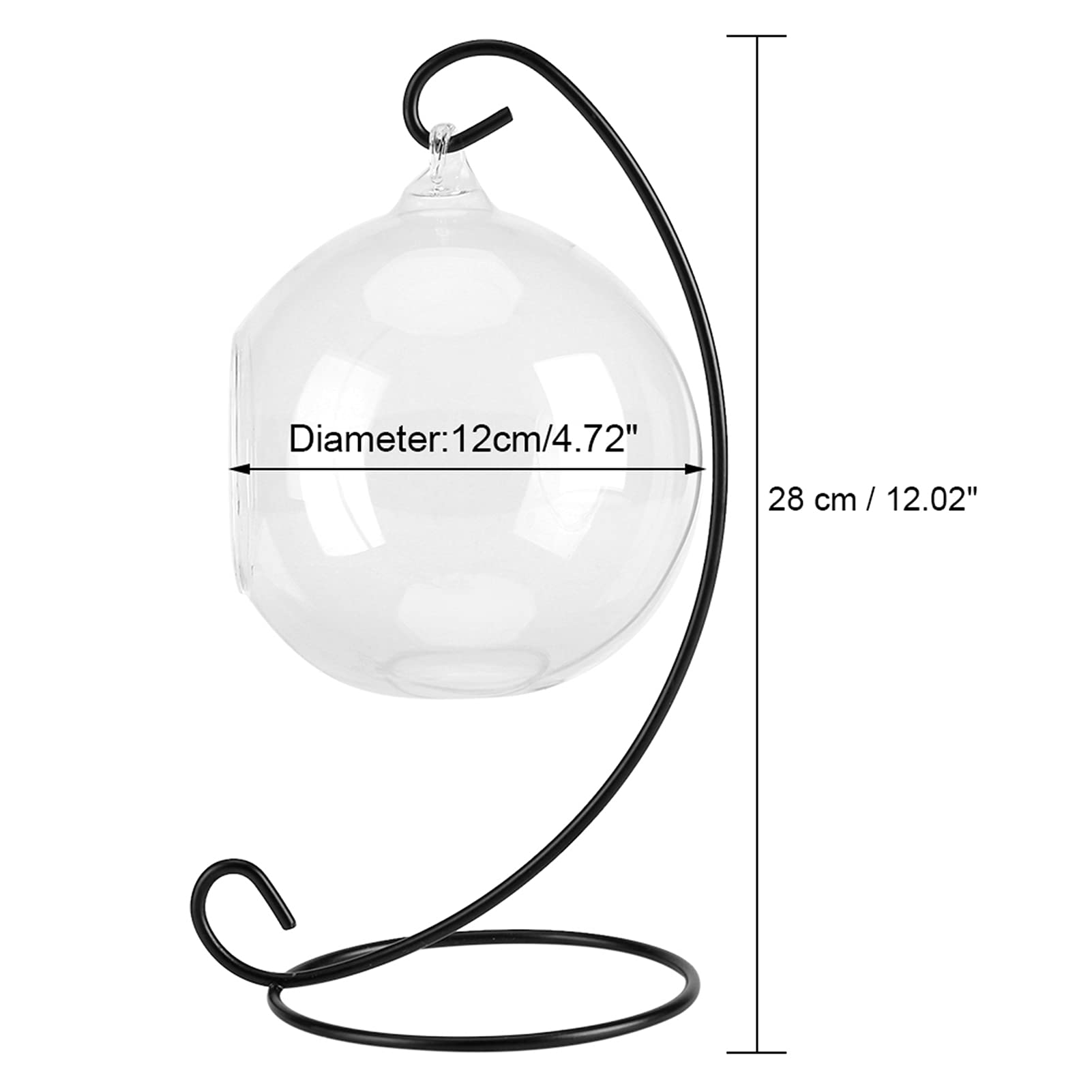 Vidrio De Borosilicato, Jarrón De Vidrio Colgante, Terrario Grande Con Marco Para Plantas De Aire, Jardineras Suculentas