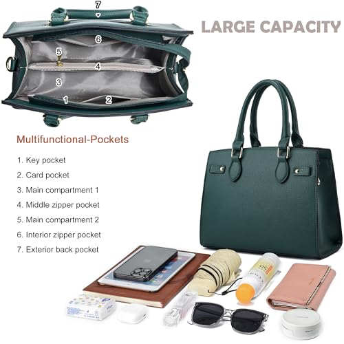 Image of DMICXEL Tote Bag Crossbody Purses for Women Shoulder Handbag PU Leather Top Handle Satchel Bags