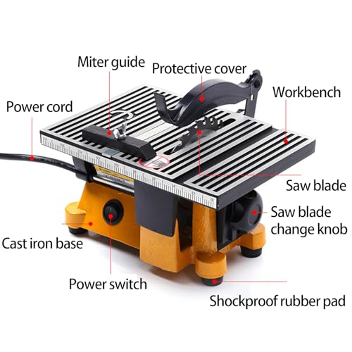 Scie de table portable de précision avec 3 lames pour couper le bois