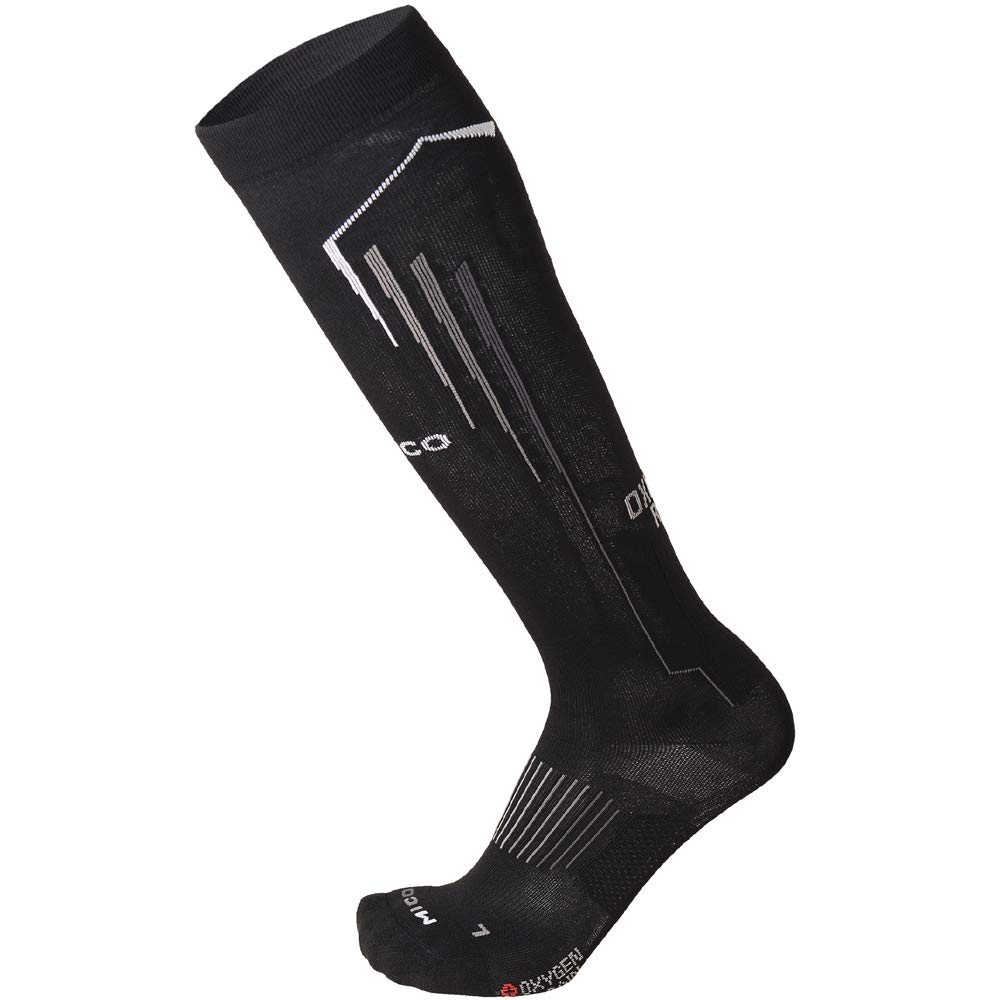 MICO CHAUSETTESS de Course À PIED Longue, en Nylon + Fibre LYCRA, COMPRESSION OXI-JET (+ oxygène + récupération + énergie) 100% Fabriquée en Italie, Pour Homme et Femme
