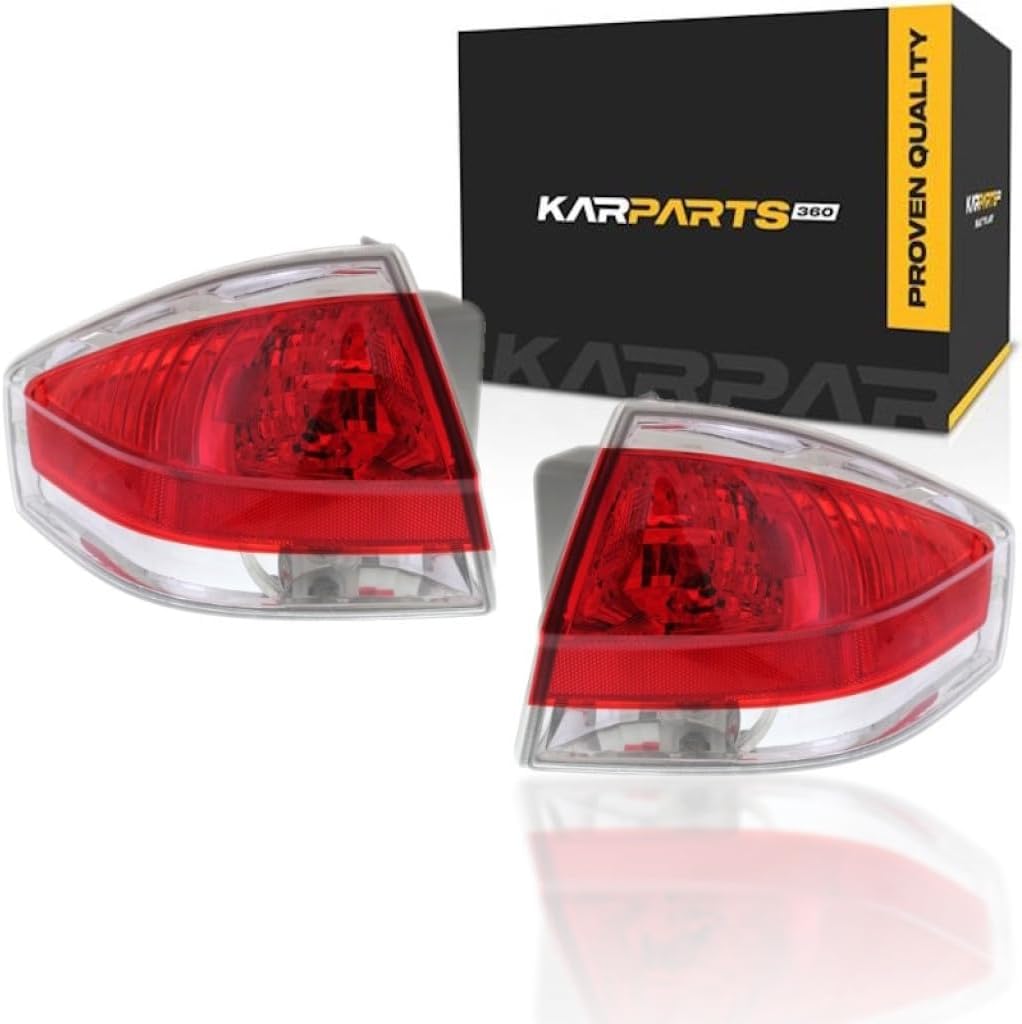 For Ford Focus 2008 2009 2010 2011 Tail Light Driver and Passenger Side | Pair | Clear & Red Lens | Sedan | S/SE/SEL Model | FO2800215, FO2801215 | 9S4Z13405D, 9S4Z13405B, 9S4Z13404D, 9S4Z13404B