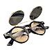 FUNOC® Vintage 50s Unisex Sunglasses Steampunk Flip Up Cyber Round Goggles Glasses