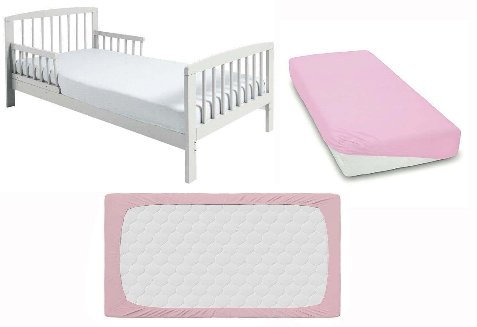 Baby Mam Pink Super Soft Fitted Sheet Jersey Stretchy 100% Cotton Fit Junior Bed 160X80cm